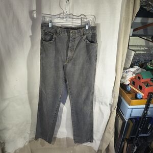 Men's Size 34 X 34 Grey Straight Leg Jeans By Bristol